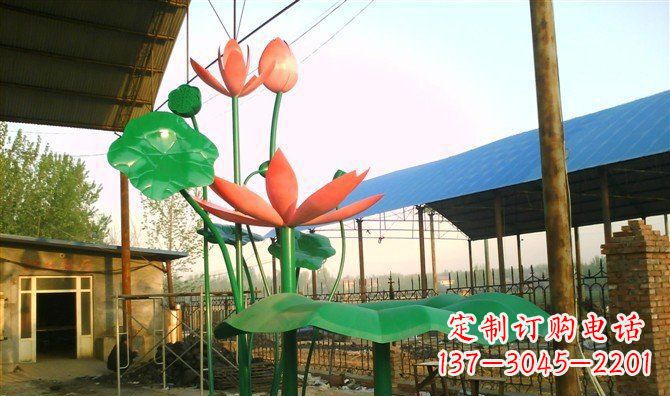 安阳不锈钢荷花荷叶景观雕塑