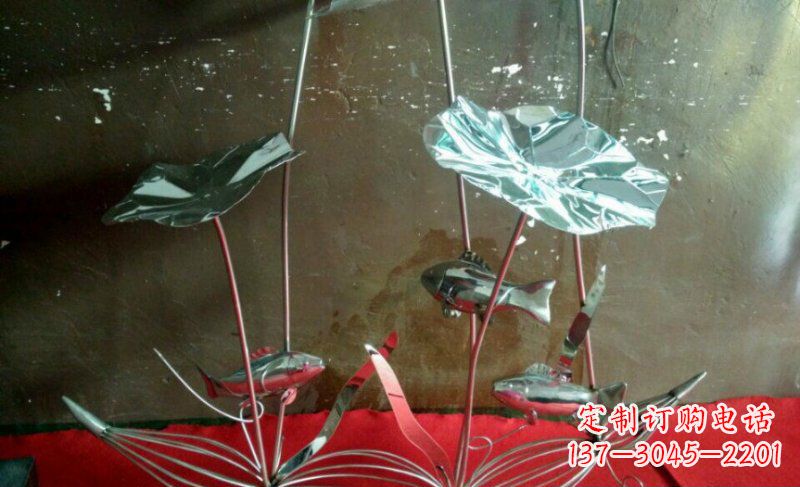 安阳不锈钢荷花景观雕塑 (3)