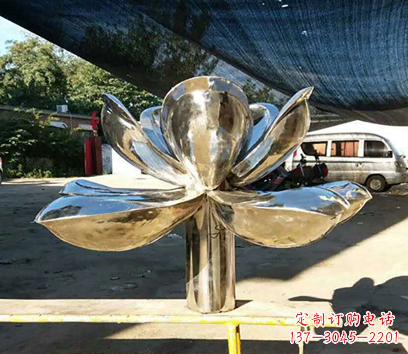 安阳不锈钢荷花小区景观雕塑