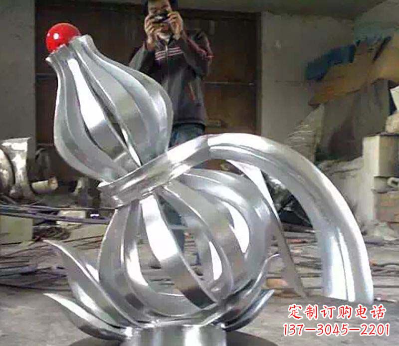 安阳不锈钢葫芦雕塑 (2)