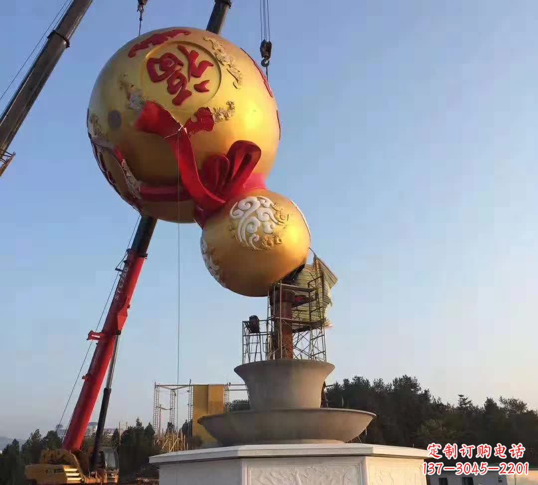 安阳不锈钢葫芦景观摆件
