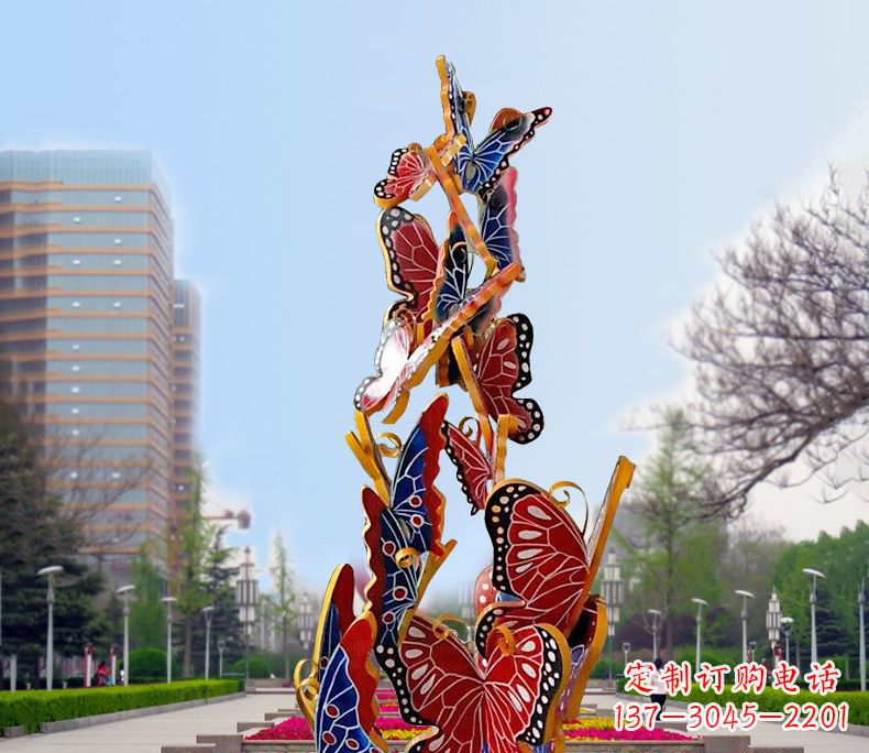 安阳不锈钢蝴蝶雕塑 (2)