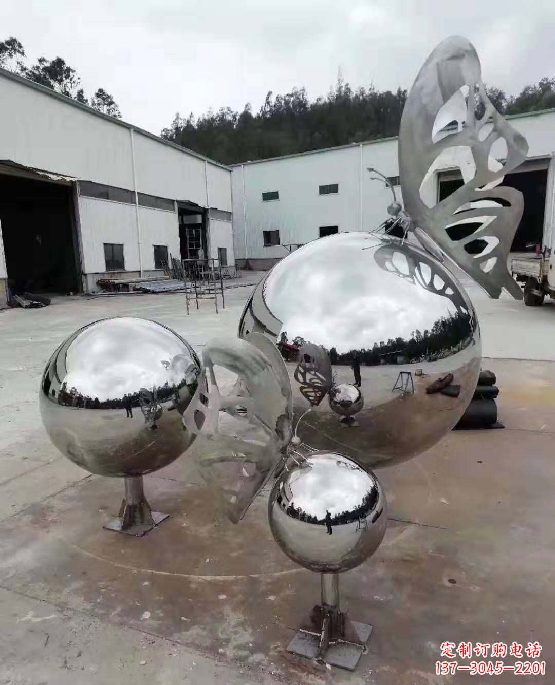 安阳不锈钢蝴蝶雕塑户外摆件广场动物雕塑