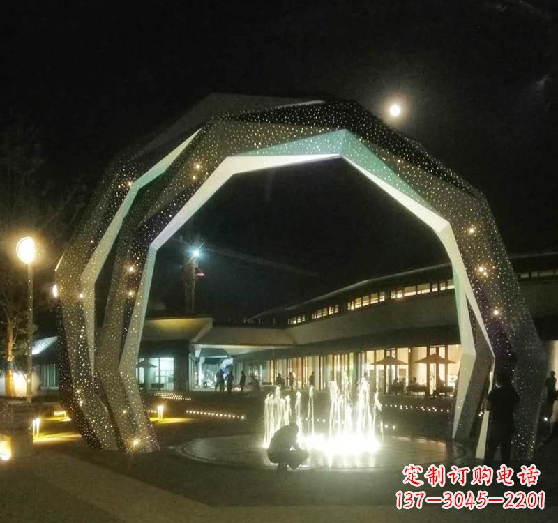 安阳不锈钢户外拱门雕塑