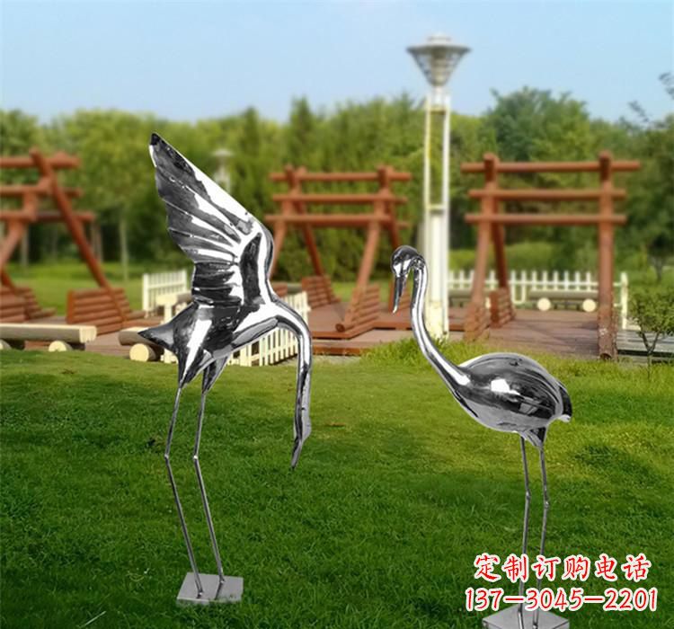 安阳不锈钢户外仙鹤雕塑