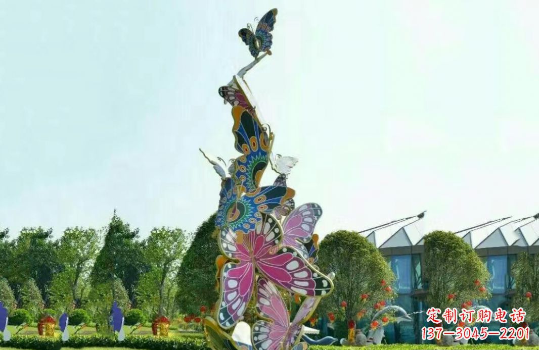 安阳不锈钢花蝴蝶景观雕塑