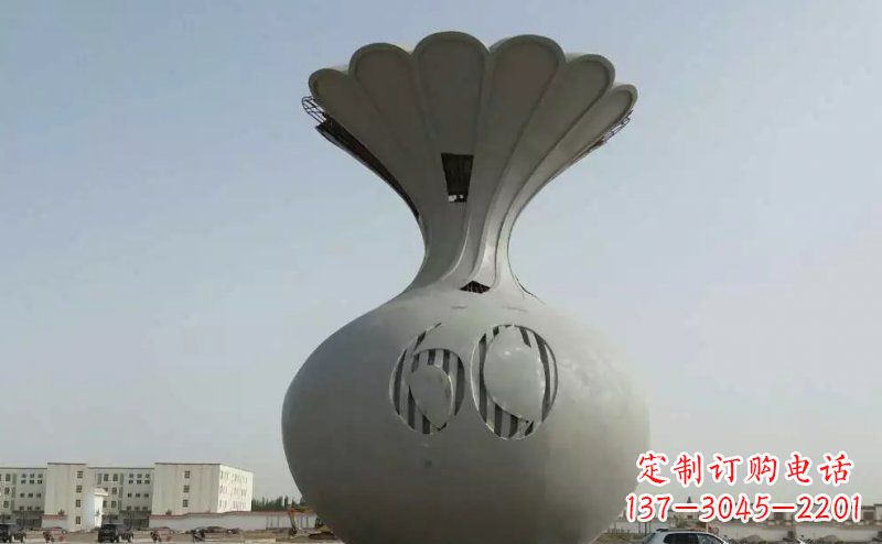 安阳不锈钢花篮雕塑 (2)