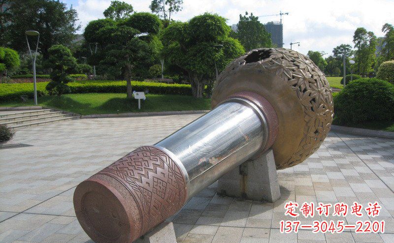 安阳不锈钢话筒广场景观雕塑