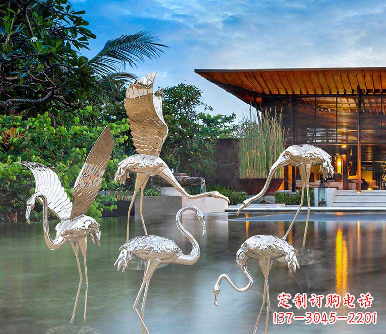 安阳不锈钢火烈鸟雕塑1