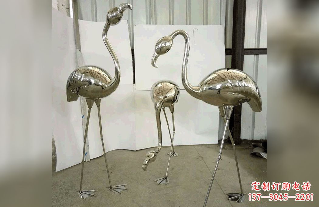 安阳不锈钢火烈鸟景观雕塑