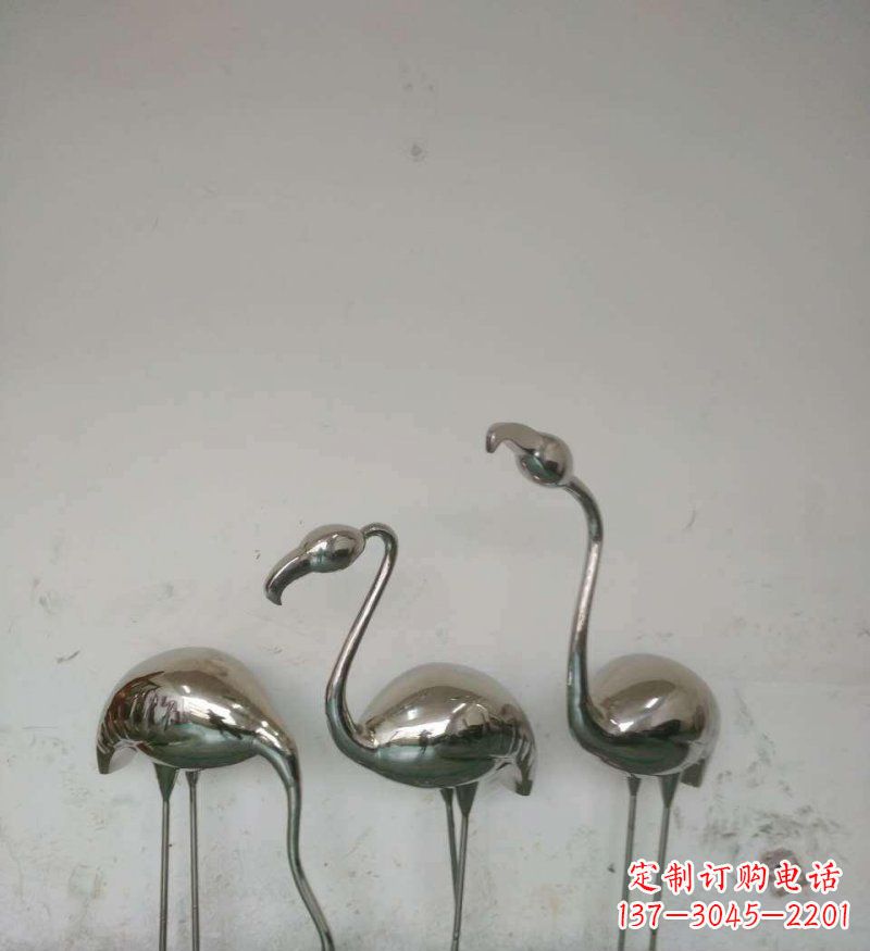 安阳不锈钢火烈鸟公园动物雕塑