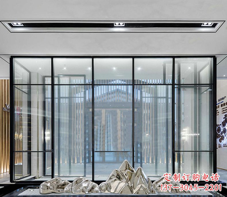 安阳不锈钢假山景观雕塑112