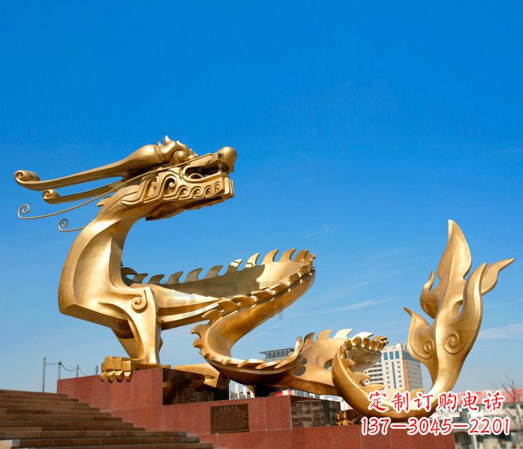 安阳不锈钢金龙雕塑