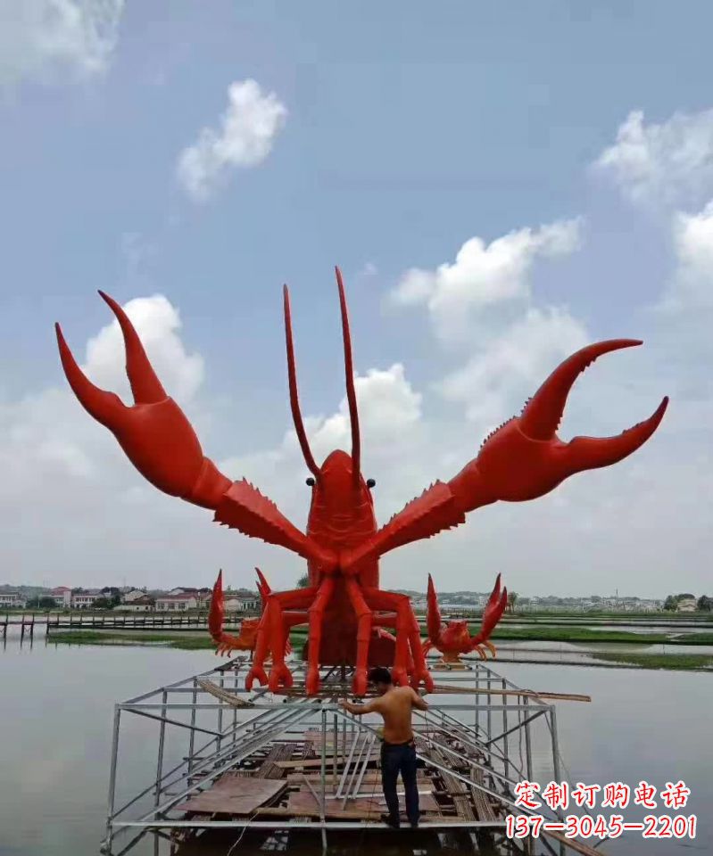 安阳不锈钢景观大龙虾雕塑