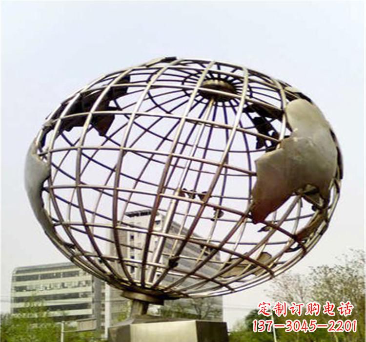 安阳不锈钢景观地球仪雕塑