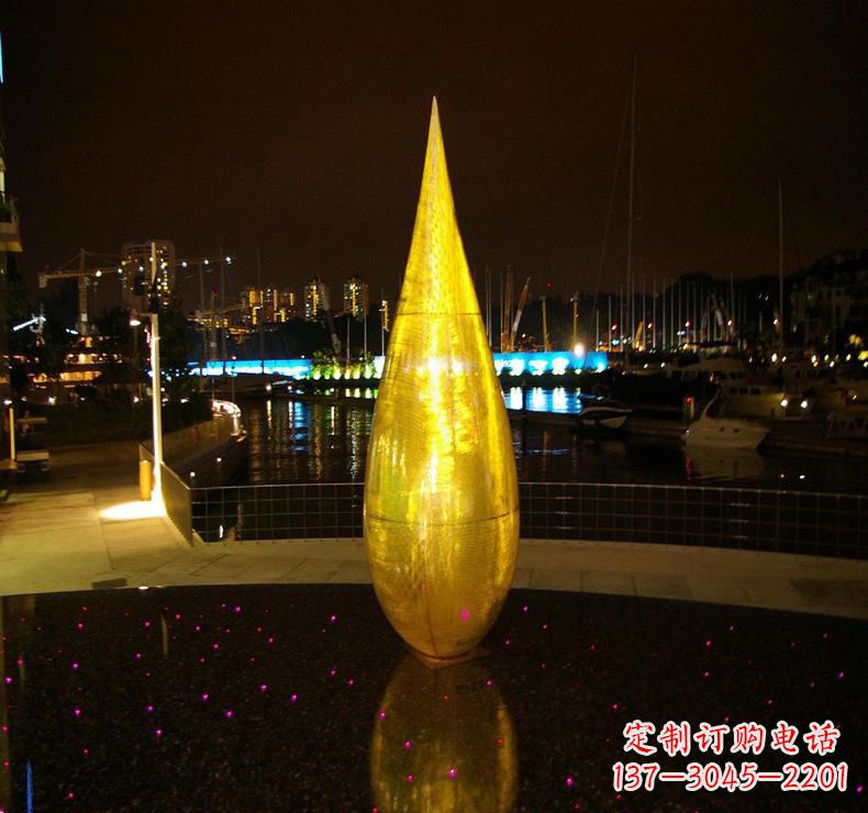 安阳不锈钢景观水滴雕塑