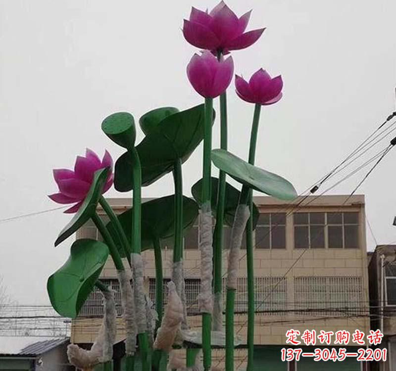 安阳不锈钢景区荷花雕塑