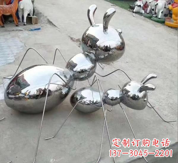 安阳不锈钢镜面动物蚂蚁雕塑