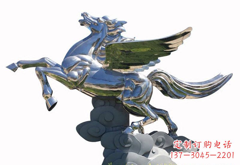 安阳不锈钢镜面飞马雕塑