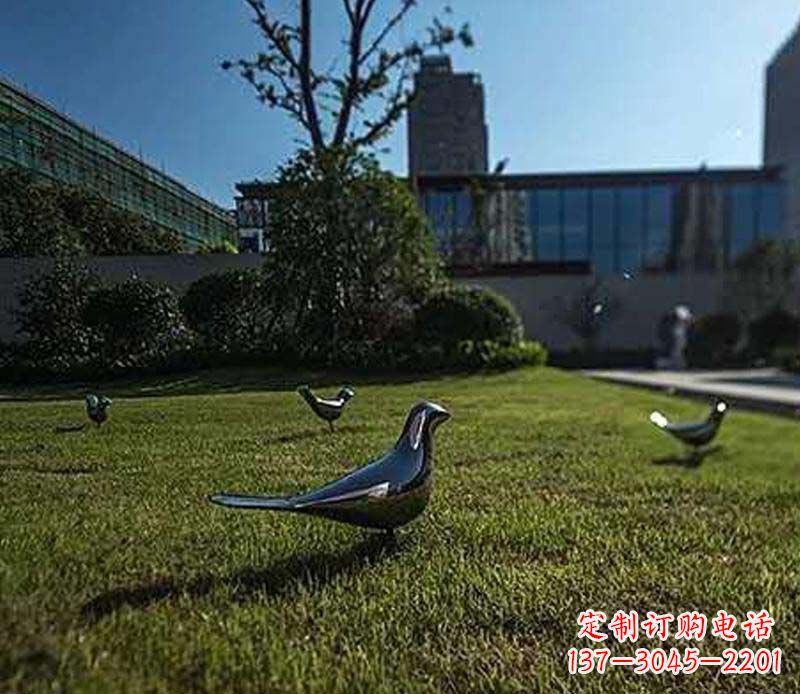 安阳不锈钢镜面鸽子雕塑