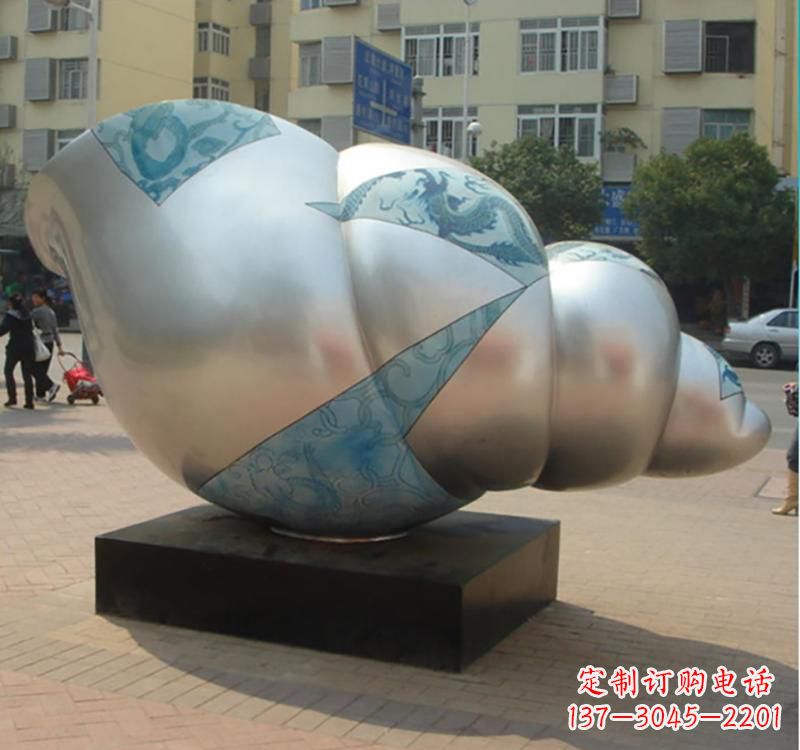 安阳不锈钢镜面海螺雕塑