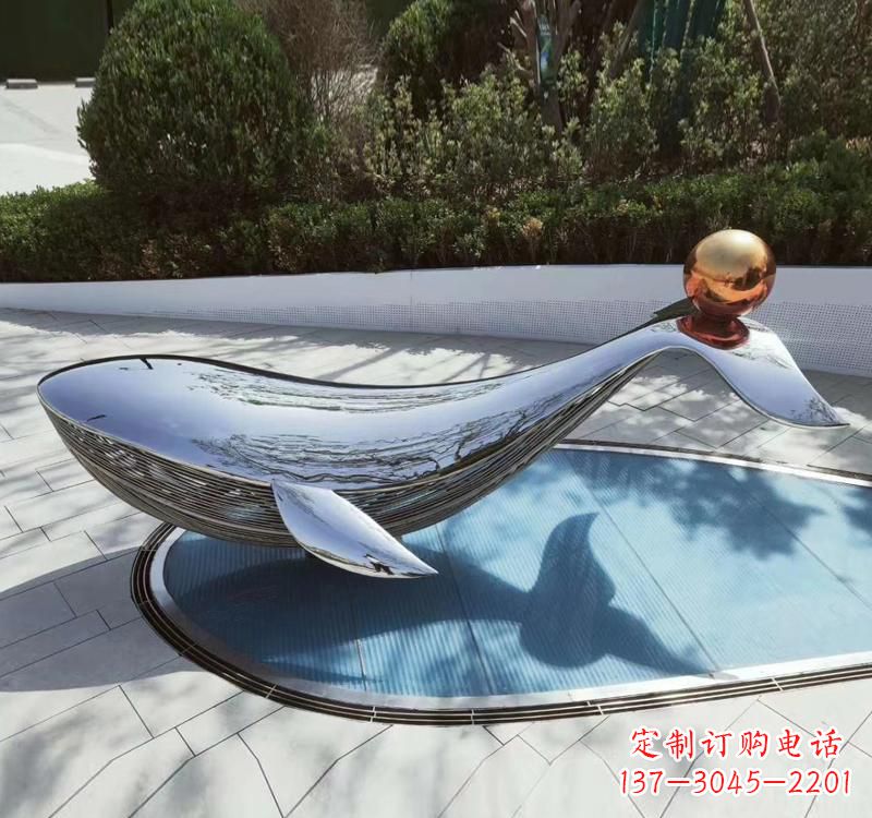 安阳不锈钢镜面海豚雕塑