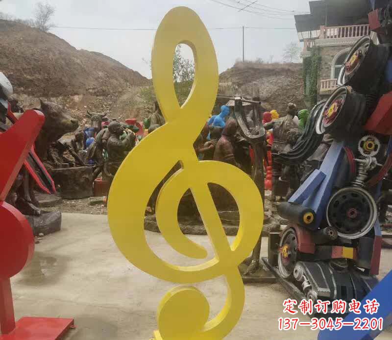 安阳不锈钢烤漆音符雕塑