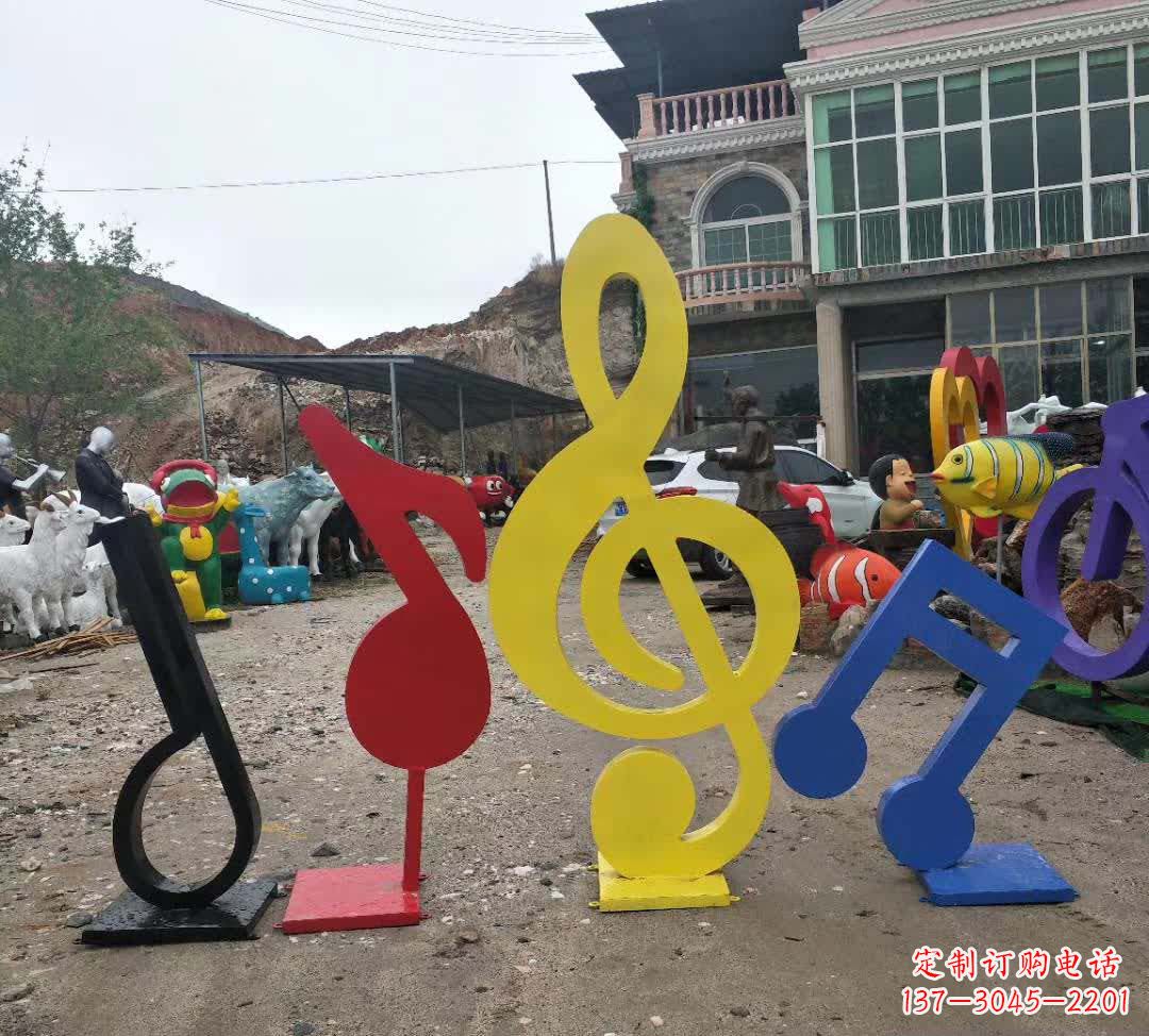 安阳不锈钢烤漆音符雕塑1