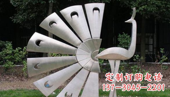 安阳不锈钢孔雀公园雕塑