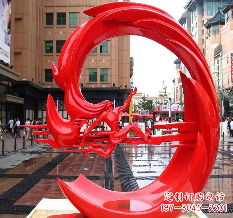 安阳不锈钢夸父追日雕塑