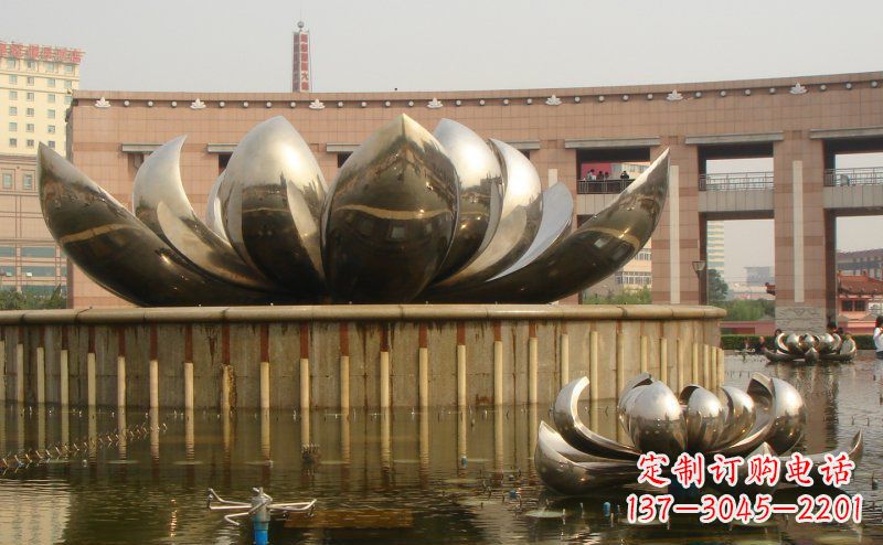 安阳不锈钢莲花雕塑 (3)