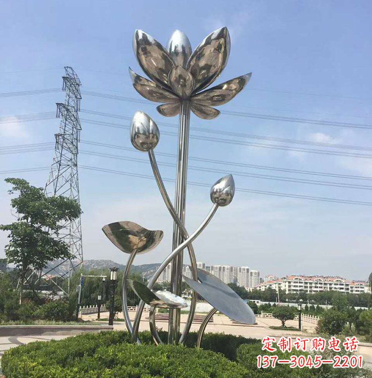 安阳不锈钢莲花广场雕塑