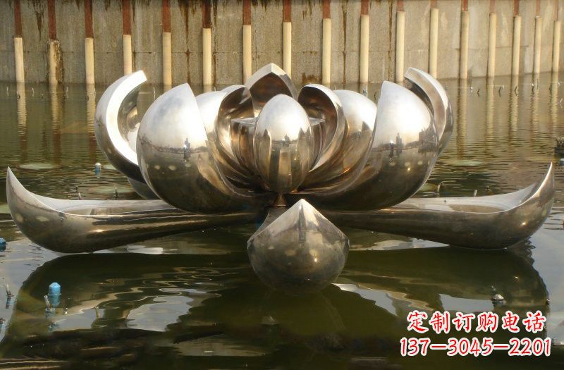 安阳不锈钢莲花喷泉雕塑222