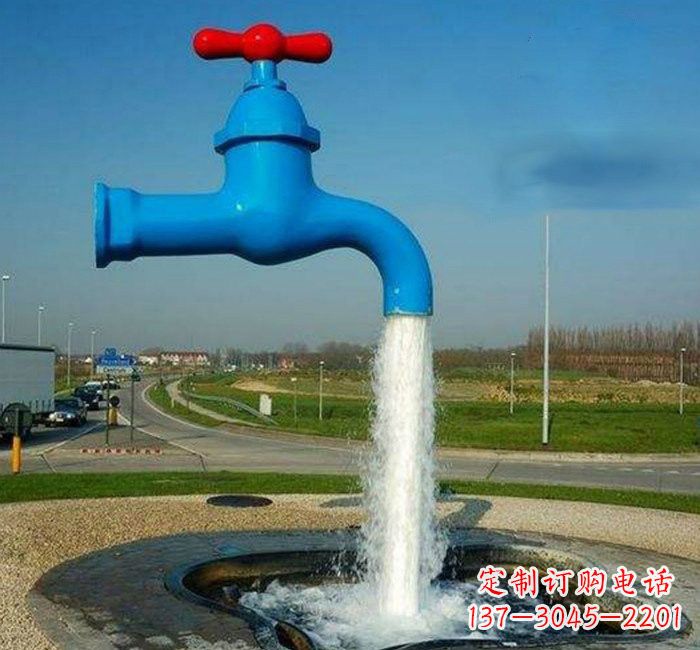 安阳不锈钢流水的水龙头雕塑