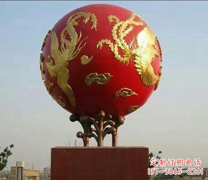 安阳不锈钢龙凤呈祥雕塑