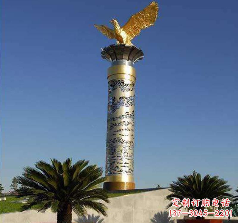 安阳不锈钢龙柱雕塑2