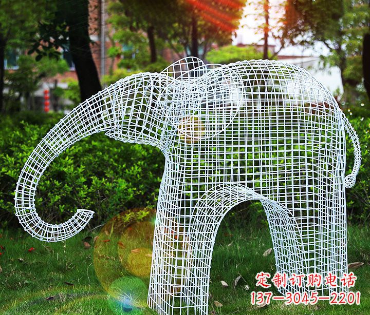 安阳不锈钢镂空大象雕塑112