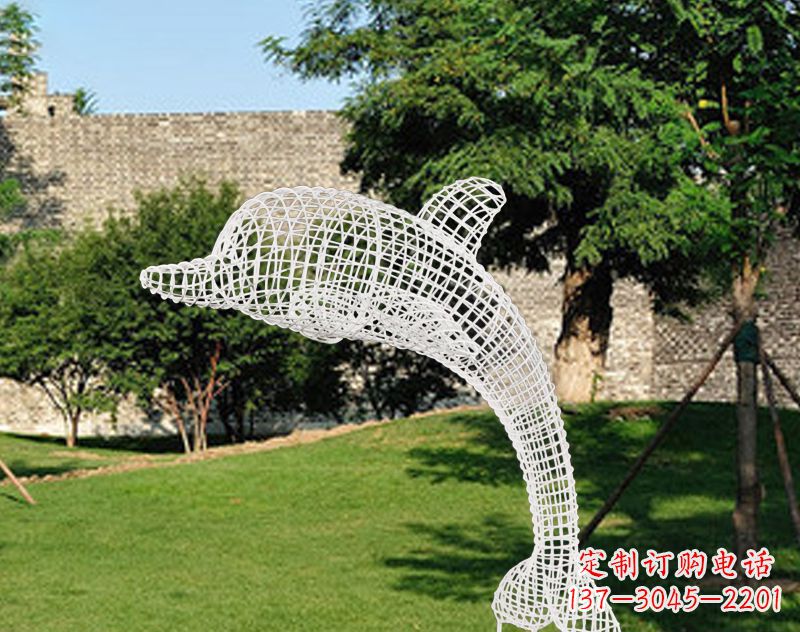 安阳不锈钢镂空海豚雕塑