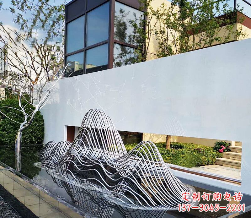 安阳不锈钢镂空假山雕塑1