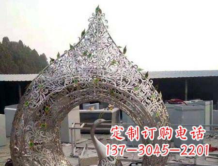 安阳不锈钢镂空孔雀雕塑
