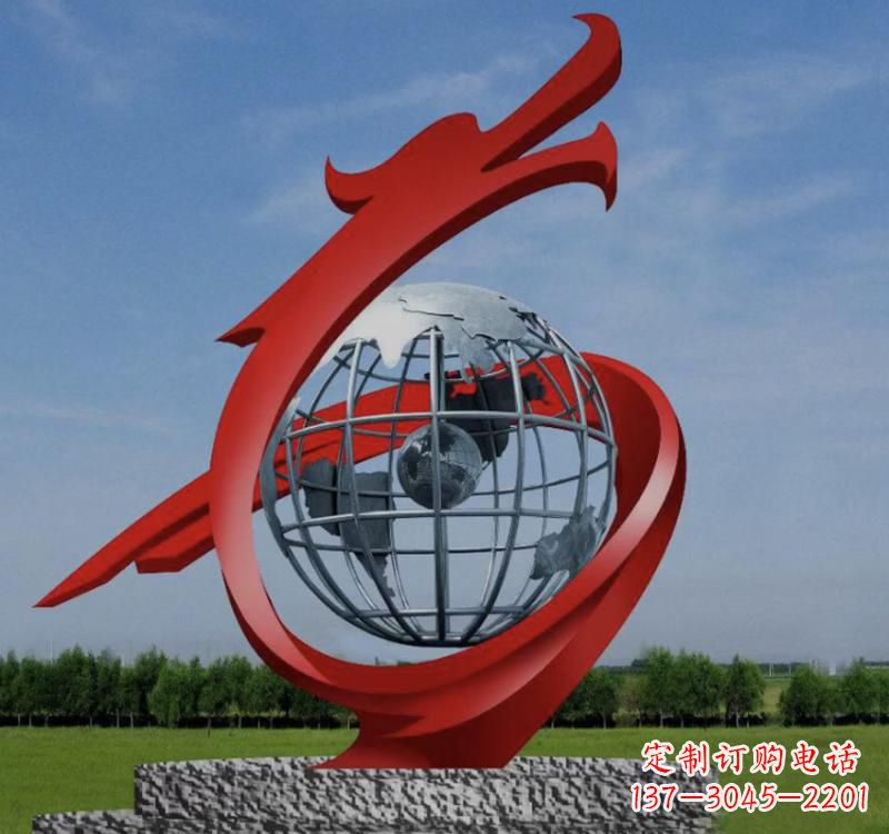 安阳不锈钢镂空艺术地球仪雕塑