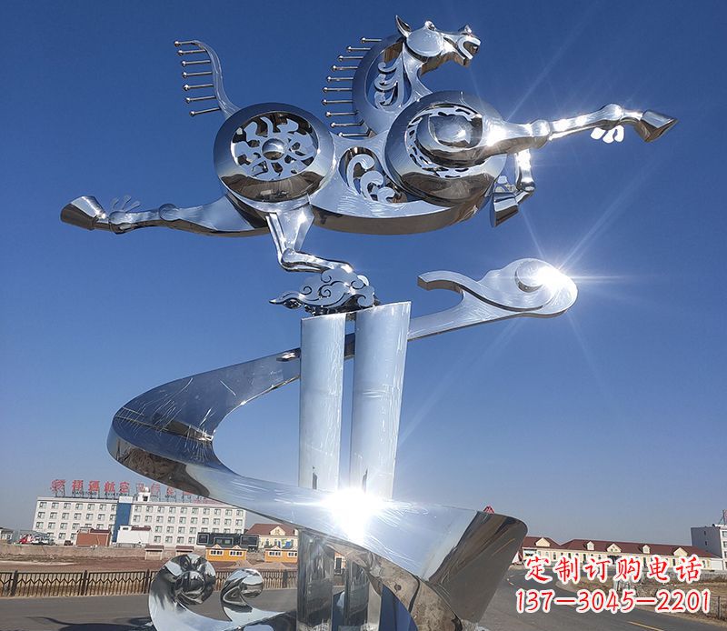安阳不锈钢马踏飞燕雕塑——精美的艺术品