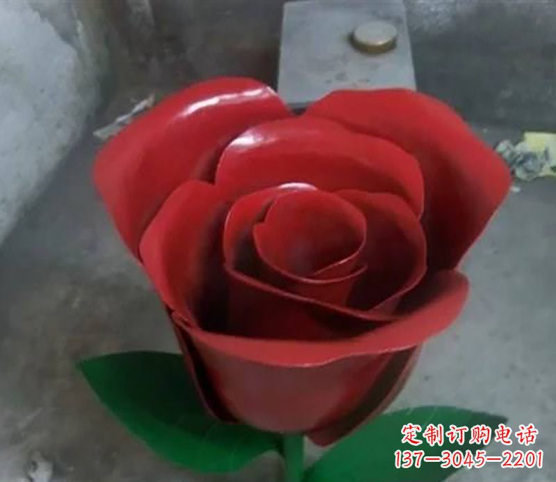 安阳不锈钢玫瑰花雕塑