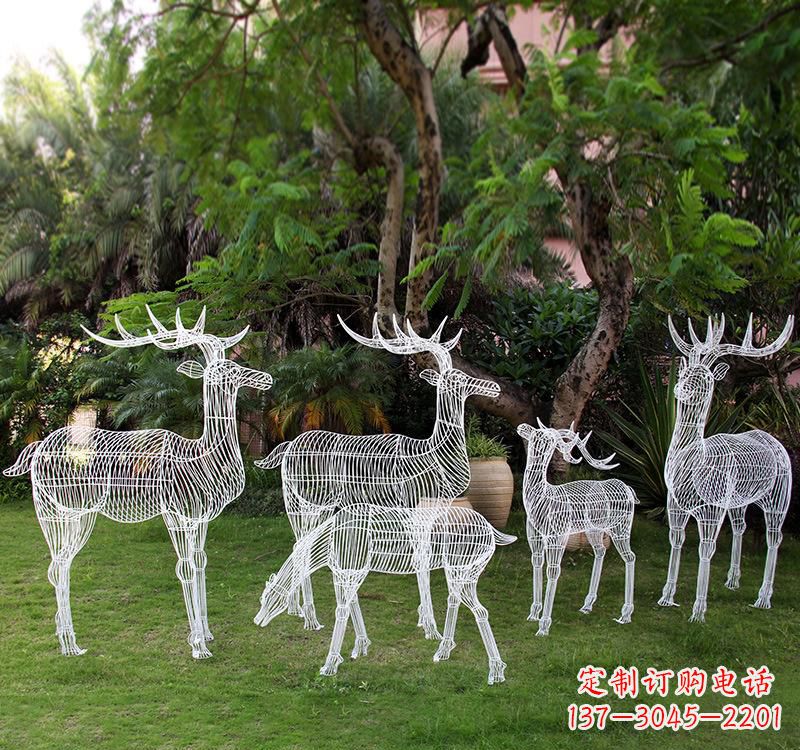 安阳不锈钢梅花鹿雕塑