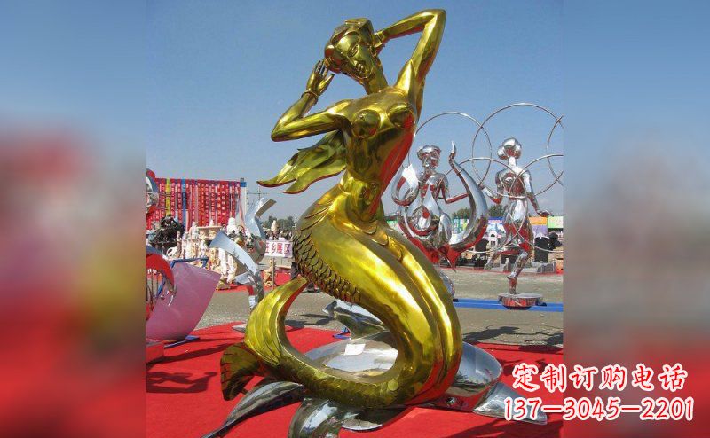 安阳不锈钢美人鱼雕塑