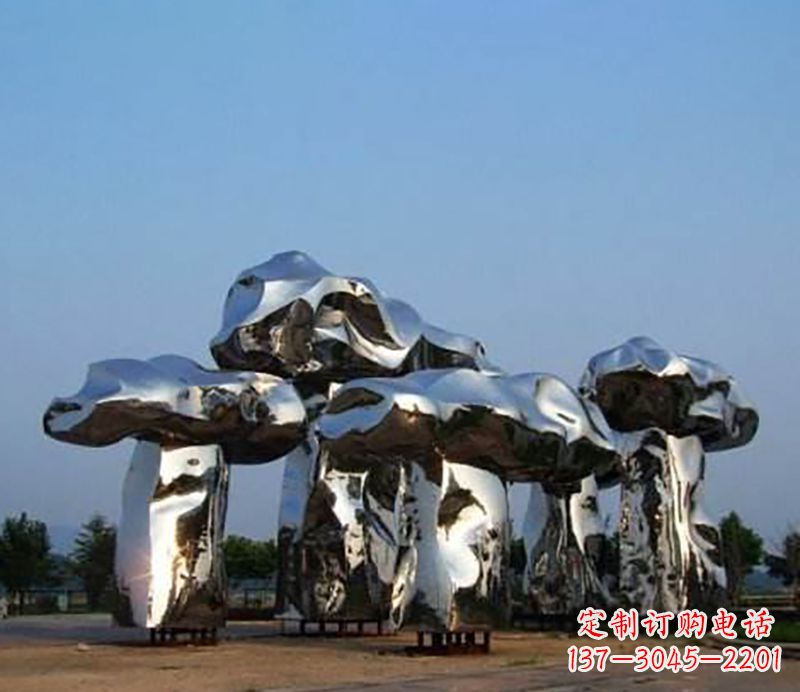 安阳不锈钢蘑菇广场雕塑