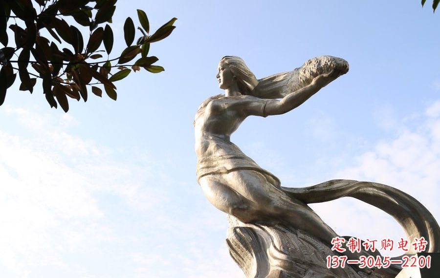 安阳不锈钢女娲神话人物雕塑