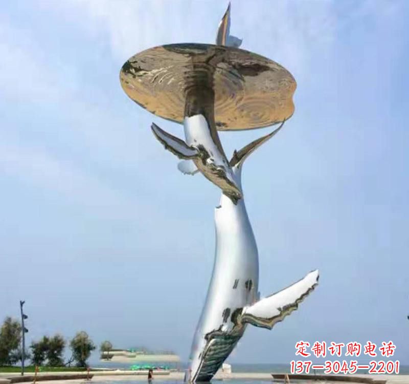 安阳不锈钢抛光海豚雕塑