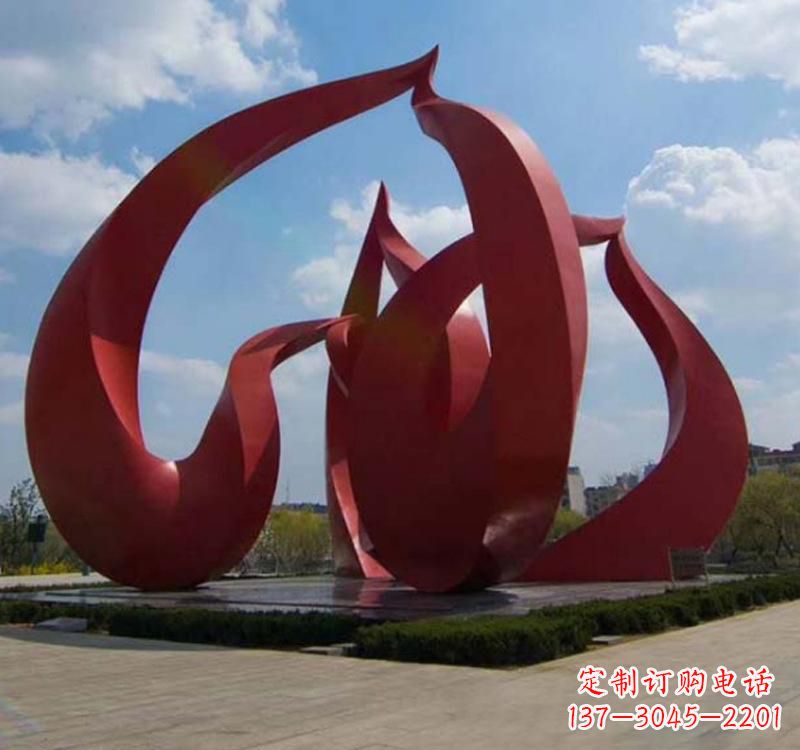 安阳不锈钢喷漆凤凰雕塑