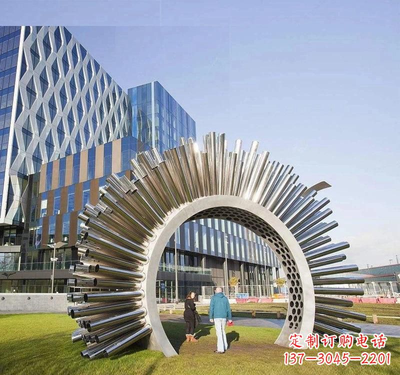 安阳不锈钢喷漆拱门雕塑